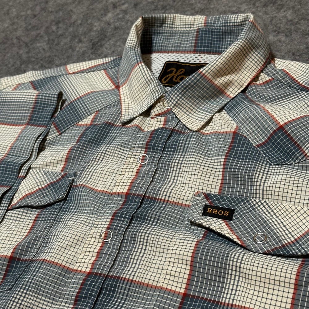 Howler Bros H Bar B Tech Snapshirt Mens S Blue Plaid Western Fishing Huckberry